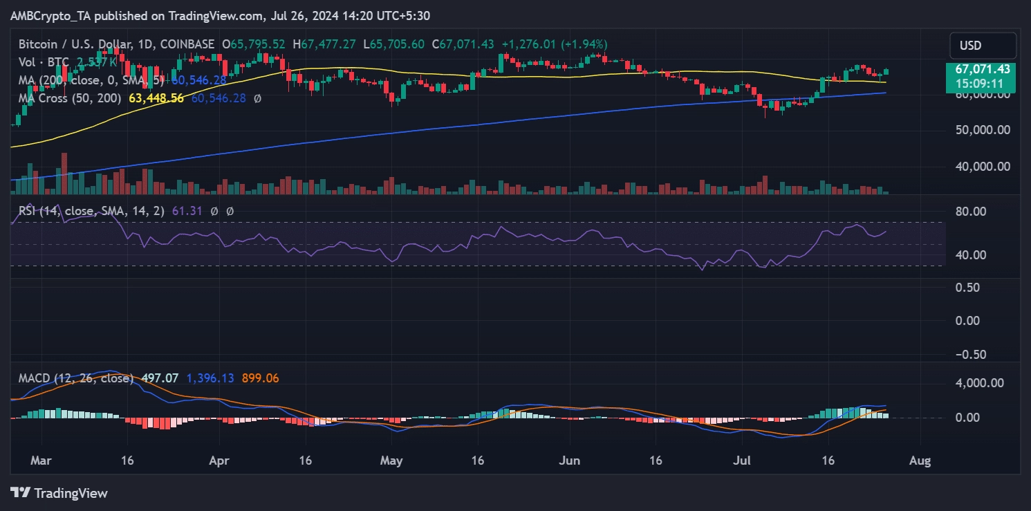 Bitcoin price trend