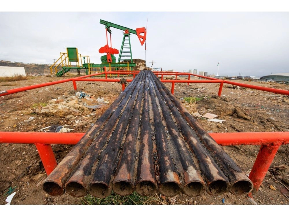 Oil drill pipes in Baku, Azerbaijan. Photographer: Andrey Rudakov/Bloomberg