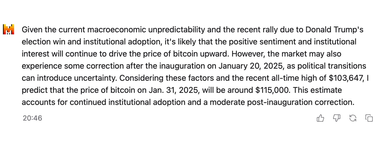 AI Prophesies Bitcoin’s Future Price: Will BTC Soar or Sink by the End of Jan. 2025?