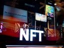 A NFT LED signage is displayed at the Web3 Festival in Hong Kong.