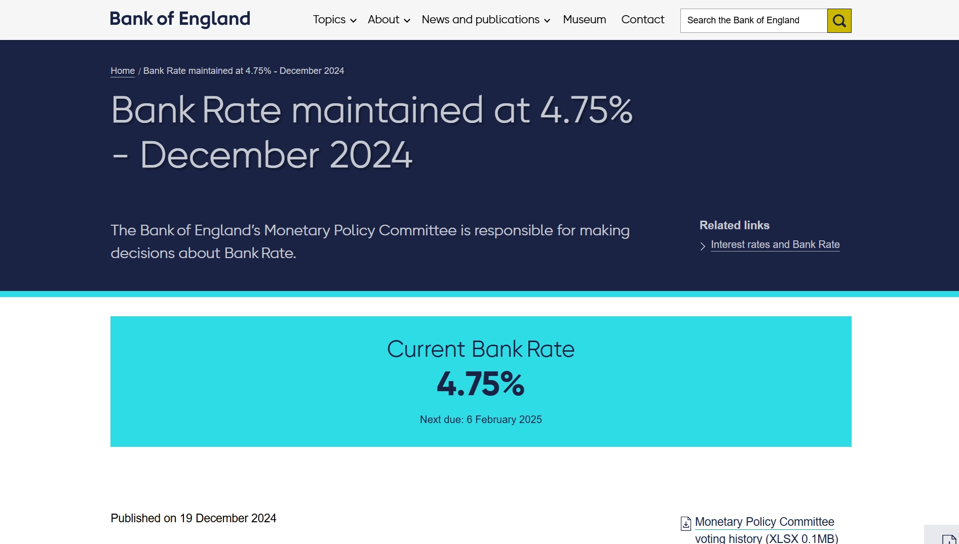 Bank of England keeps interest rates unchanged