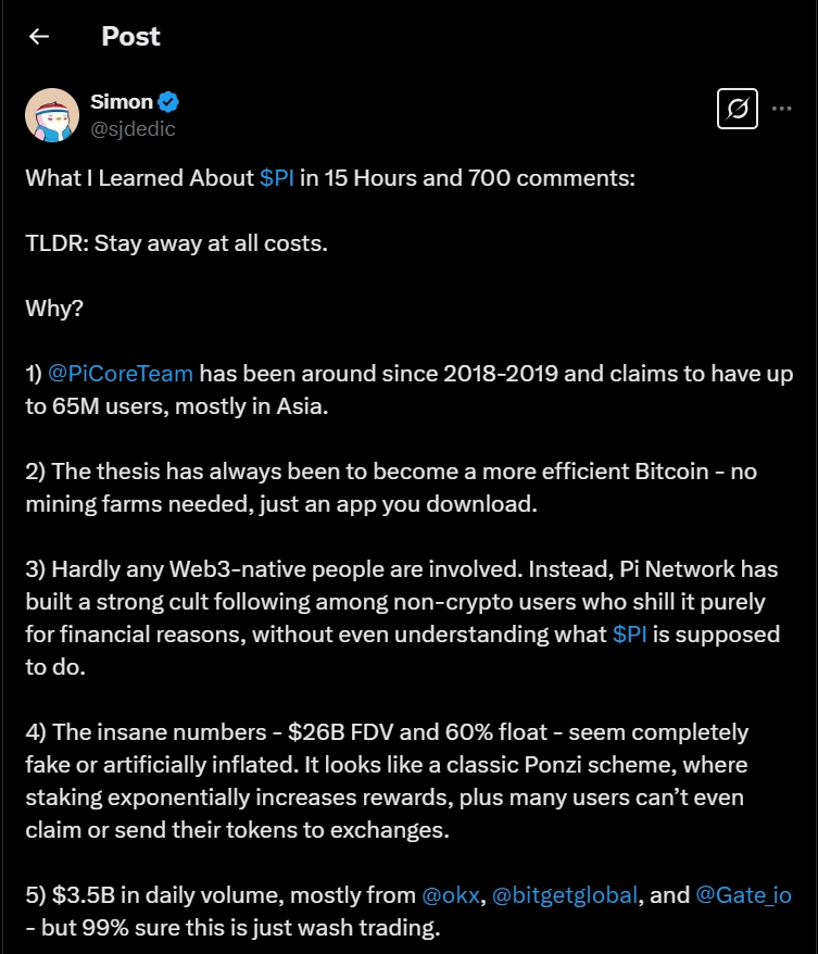 Moonrock Capital CEO Raises Alarm Over Pi Network's Trading Volume and Manipulation 2 image 264