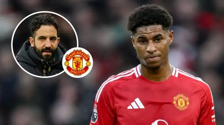 Man Utd duo Marcus Rashford and Ruben Amorim