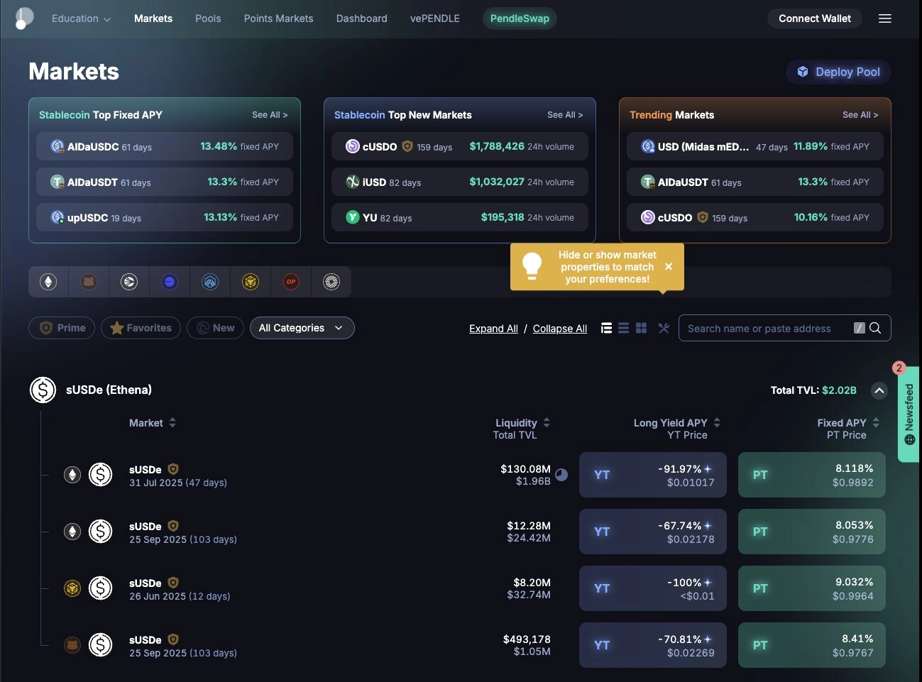 Pendle Yield Tokenization: Principal Tokens (PT) and Yield Tokens (YT)