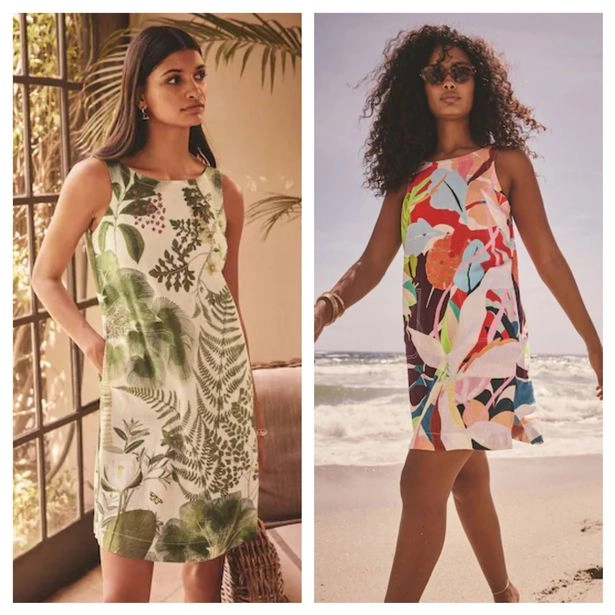 Next shift dress on two models