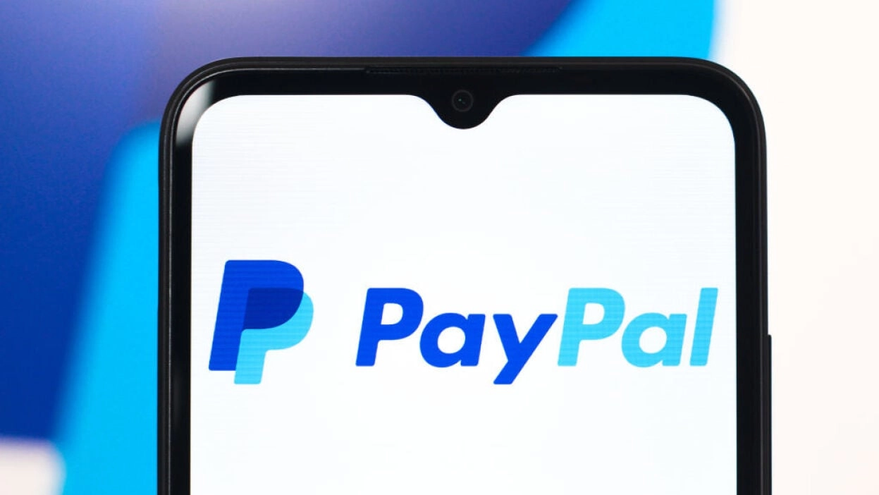 paypal logo on a smartphone