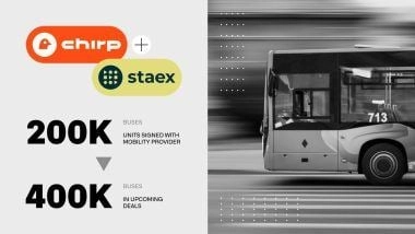 Chirp Partners With Staex to Deploy IoT Connectivity Across 200,000 Municipal Buses