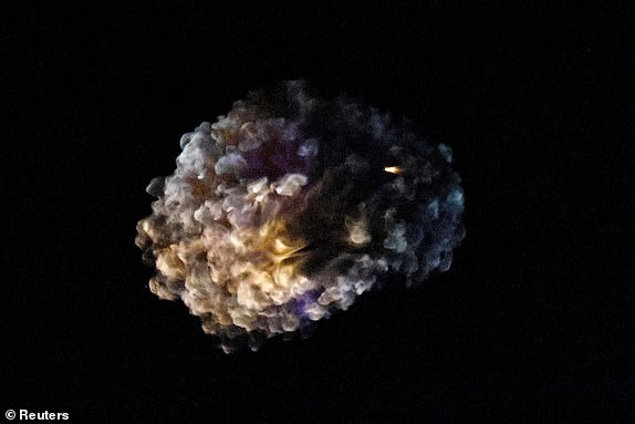 Missiles launched from Iran are intercepted as seen from Ashkelon, Israel, June 18, 2025. REUTERS/Amir Cohen TPX IMAGES OF THE DAY