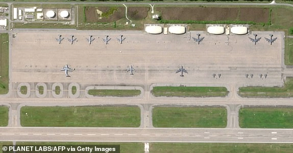 This handout satellite photo obtained from Planet Labs PBC and dated June 16, 2025, shows an overview of the Diego Garcia military base on the Chagos Archipelago in the Indian Ocean. Four heavy bombers were stationed on June 16 at the US-UK military base of Diego Garcia in the Indian Ocean, according to an AFP analysis of satellite images, as the military confrontation between Israel and Iran entered its fifth day on June 17. (Photo by Handout / Planet Labs / AFP) / XGTY / RESTRICTED TO EDITORIAL USE - MANDATORY CREDIT 
