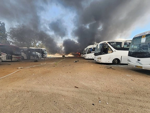 5 injured in latest Iranian missile attack on Israel.An empty bus was also hit.