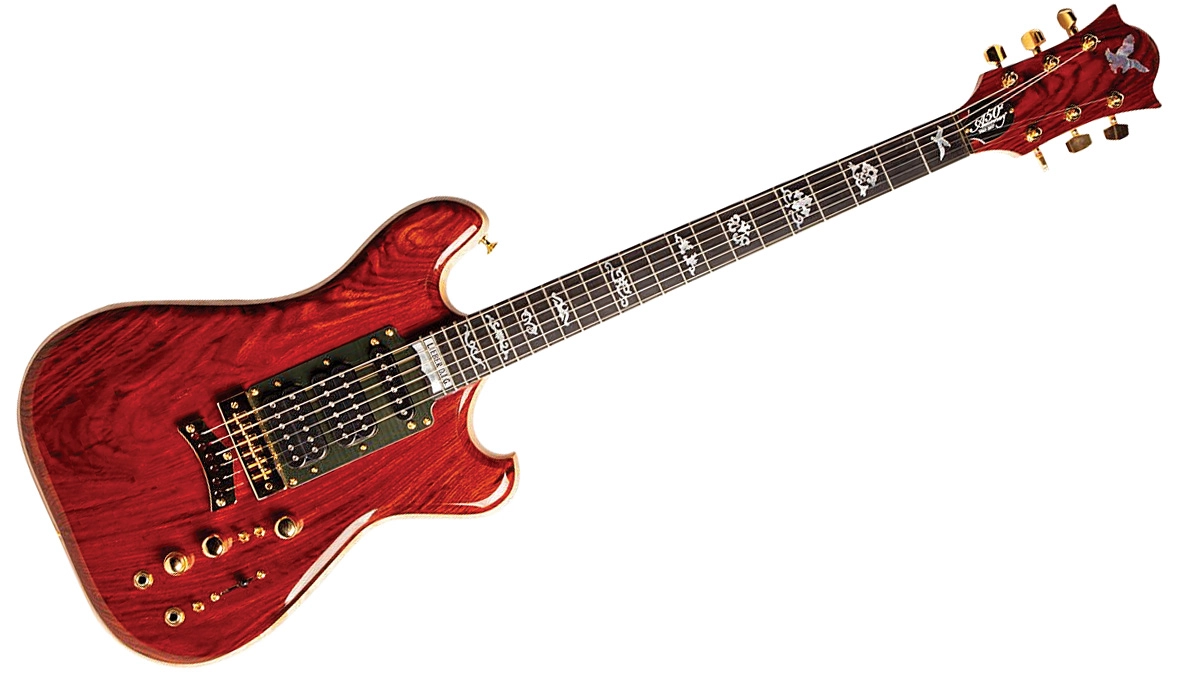 The Coco Wolf. From lieberguitars.com: This hybrid of Tiger and Wolf features a curly maple back and sides with a cocobolo top