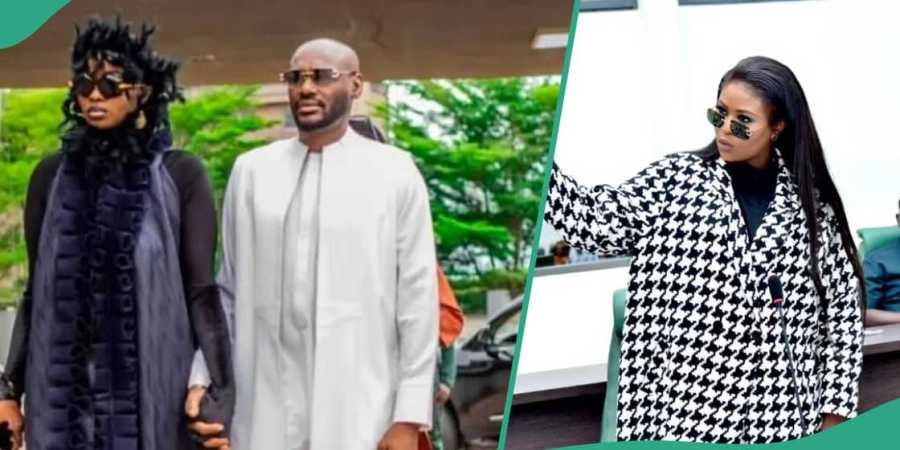 Natasha Osawuru steps out with 2Baba for event.