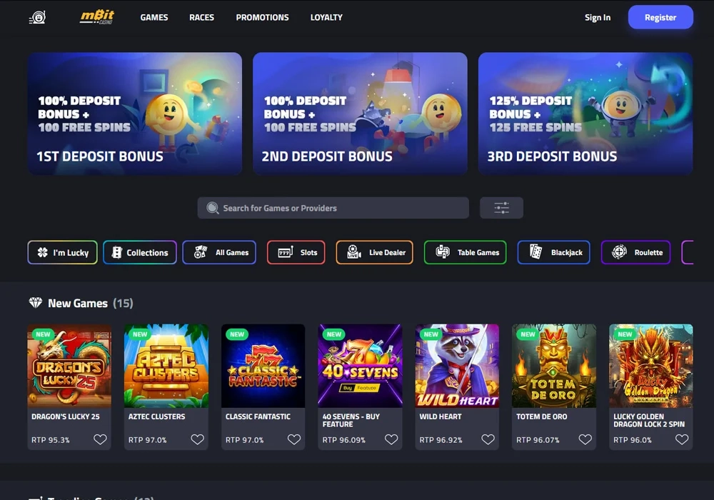 mBit Casino has some great welcome bonuses for Colombians