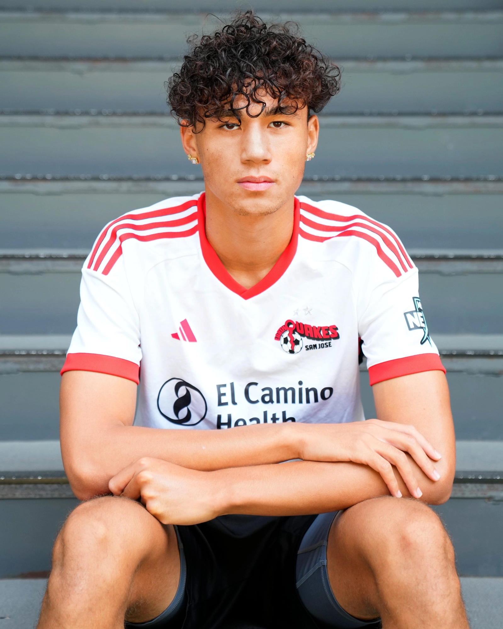 tomo allen, forward for the san jose earthquakes academy team in major league soccers development league.