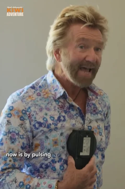 Noel Edmonds' using his device for pulsed electromagnetic field therapy