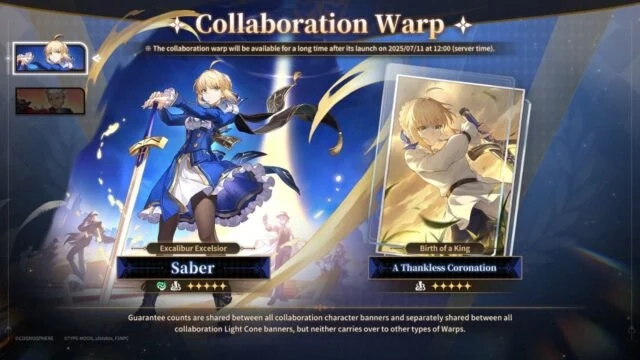 Saber and her Signature Light Cone