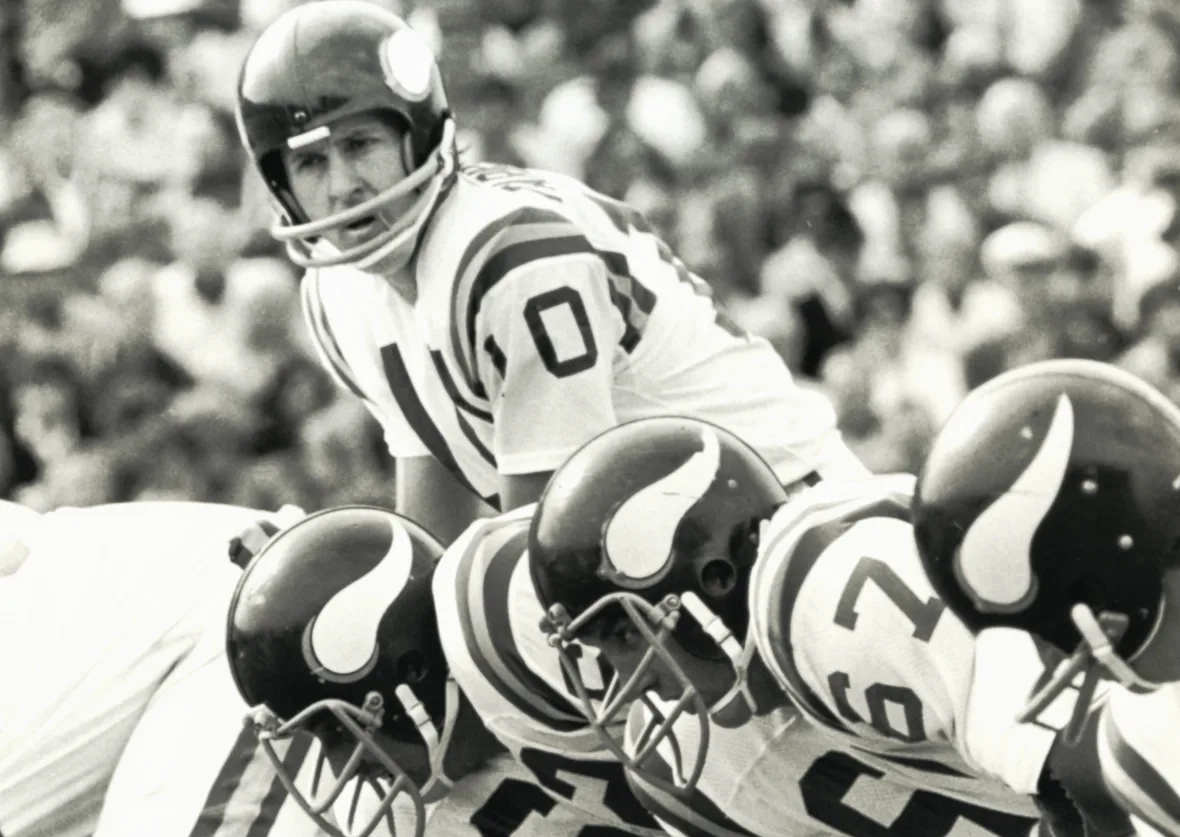 Vikings legend Alan Page on the sideline during the 1969 season.