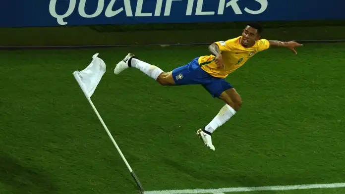Gabriel Jesus Training At Palmeiras Facility