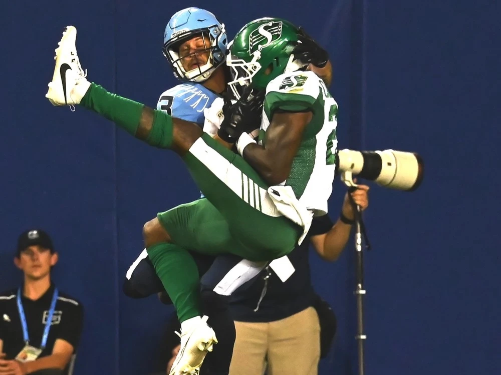 Saskatchewan Roughriders defensive back Tevaughn Campbell has gone from the CFL to the NFL and back again.