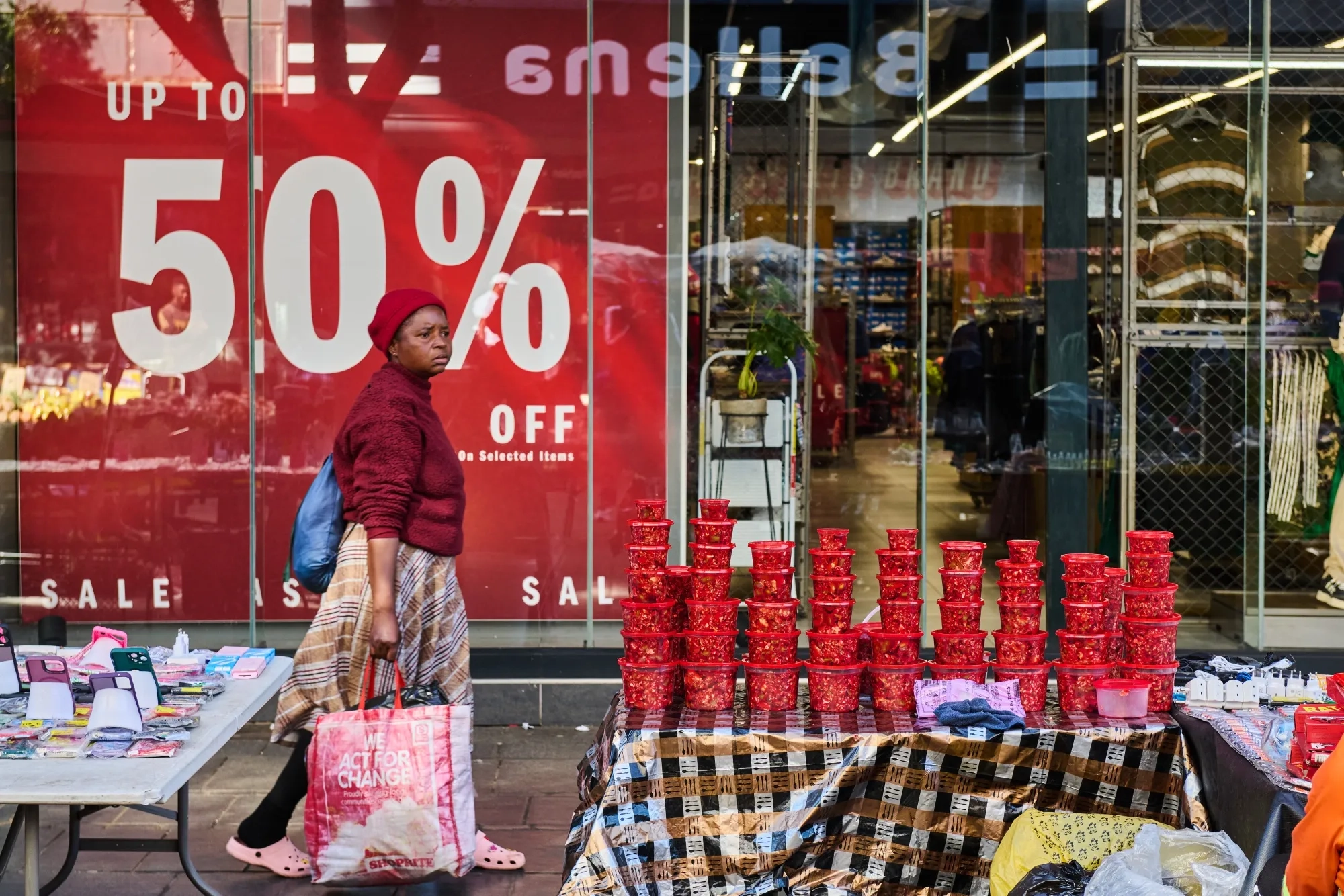 Shoppers in Pretoria, South Africa. 