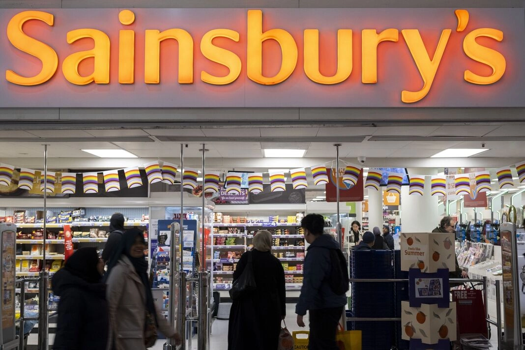 Sign For Supermarket Brand Sainsbury's