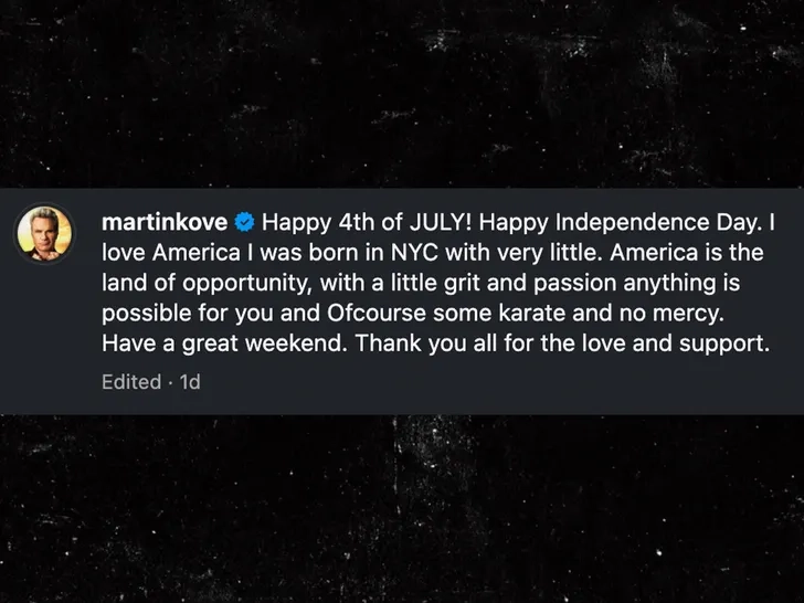 martin kove instagram caption sub