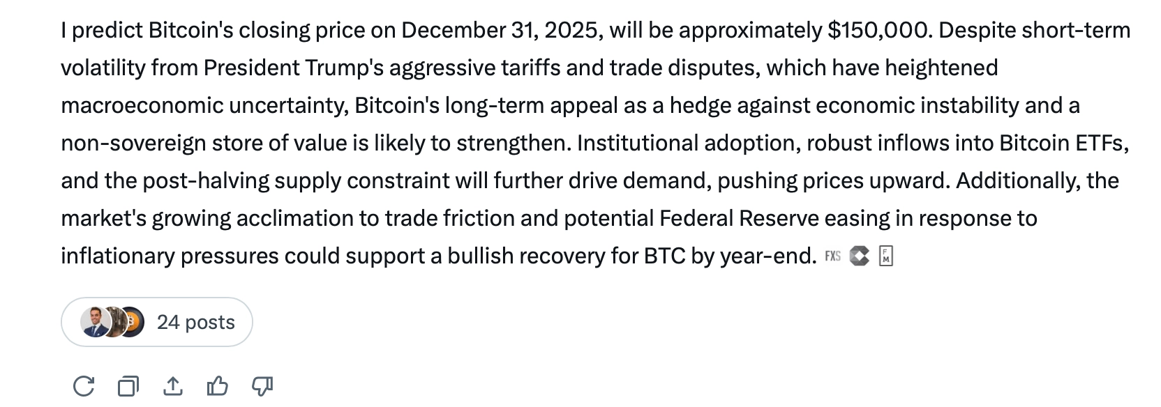 10 AI Chatbots Predict Bitcoin's Year-End Price  One Eyes a $225K Finish