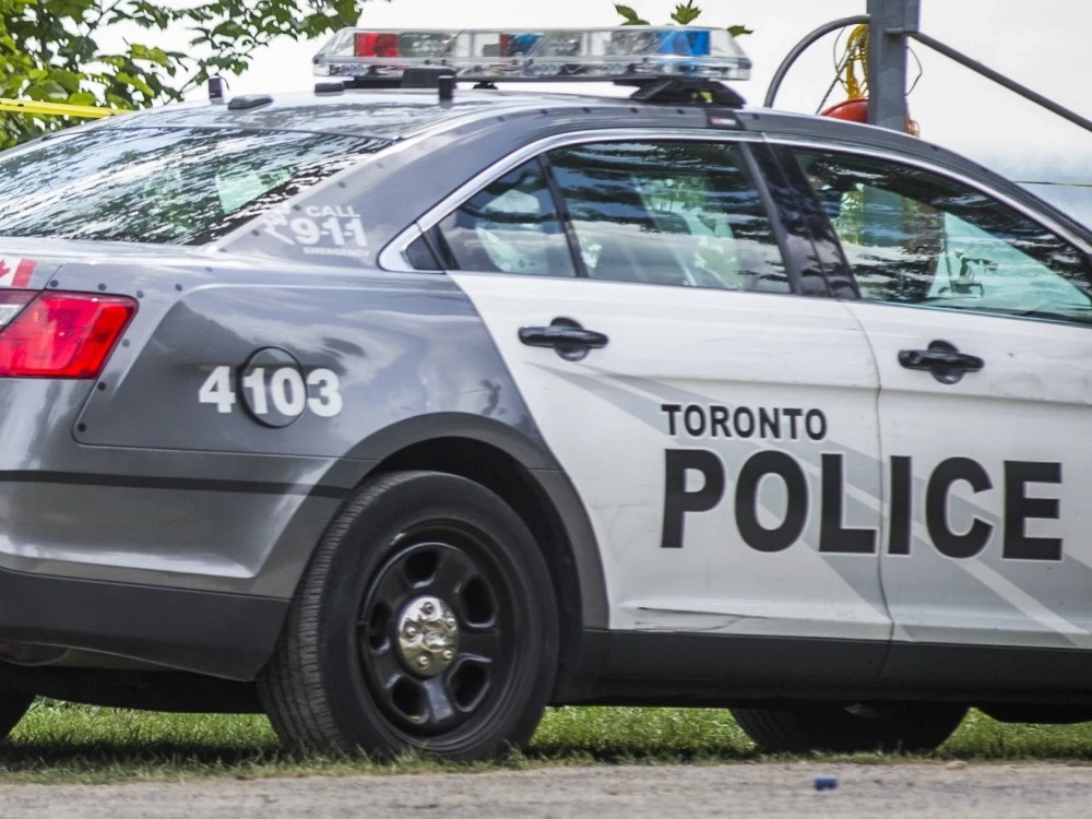 A Toronto Police vehicle is seen at Bluffers Park in Scarborough, Aug. 17, 2020.