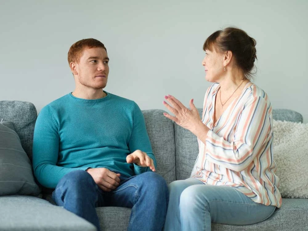A mother yearns for a closer relationship with her adult son.