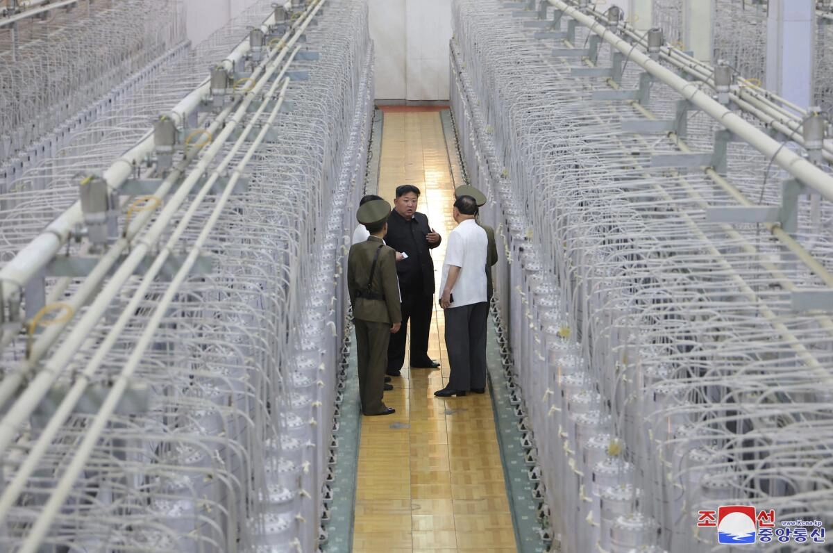 Kim Jong Un visiting what North Korea says is a facility for nuclear materials
