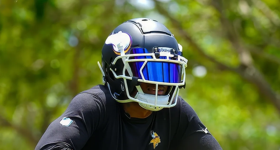 Custom Helmet worn by Minnesota Vikings cornerback Isaiah Rodgers