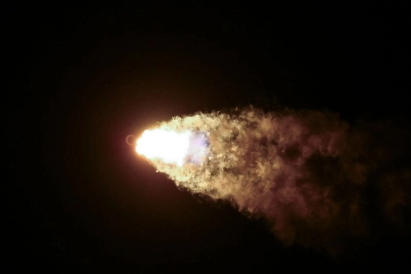 A SpaceX Falcon 9 rocket launches the
