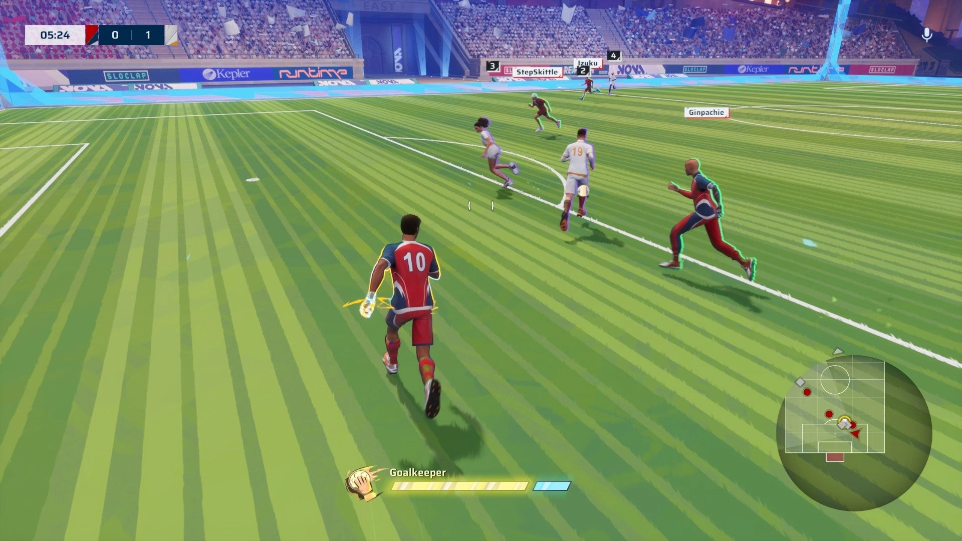 A deeply problematic loss of the ball in front of goal, in Rematch.