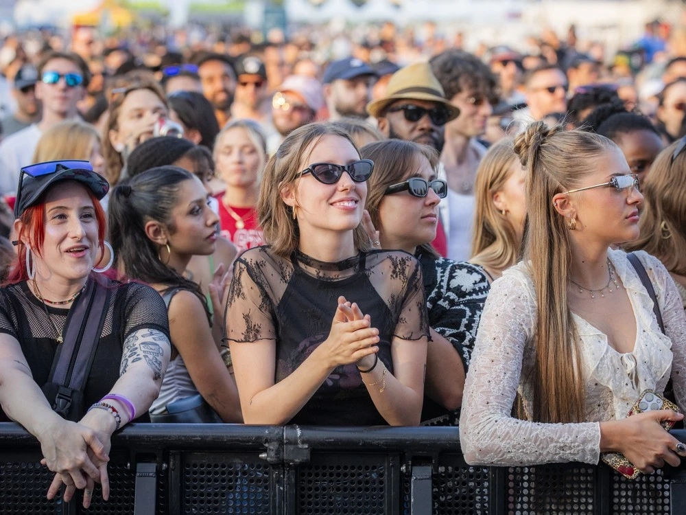 The crowd at bluesfest on Sunday