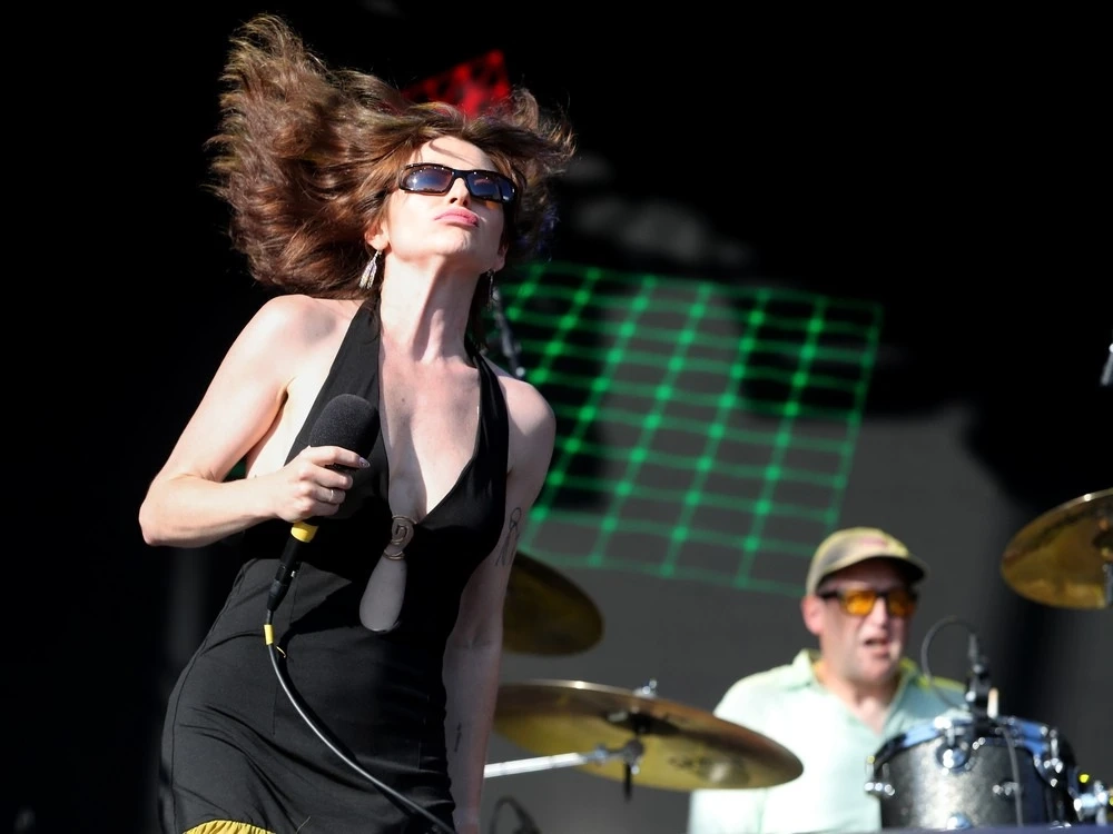 Soleil Crispin, fronting Four Eyed Muscle Man at Ottawa Bluesfest