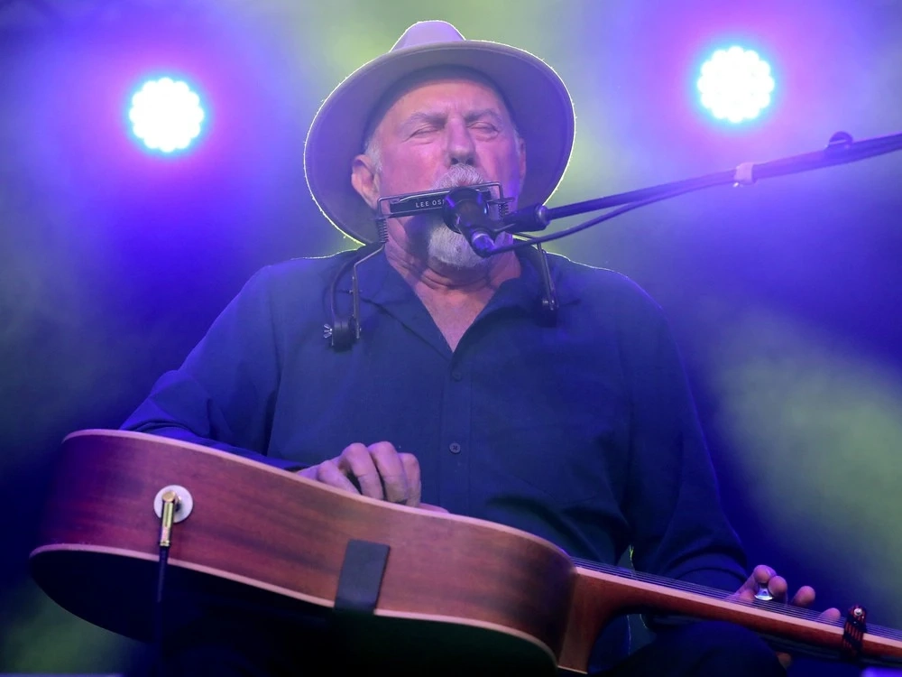 Canadian bluesman Harry Manx performed on the LeBreton Stage at Ottawa Bluesfest on Thursday night.