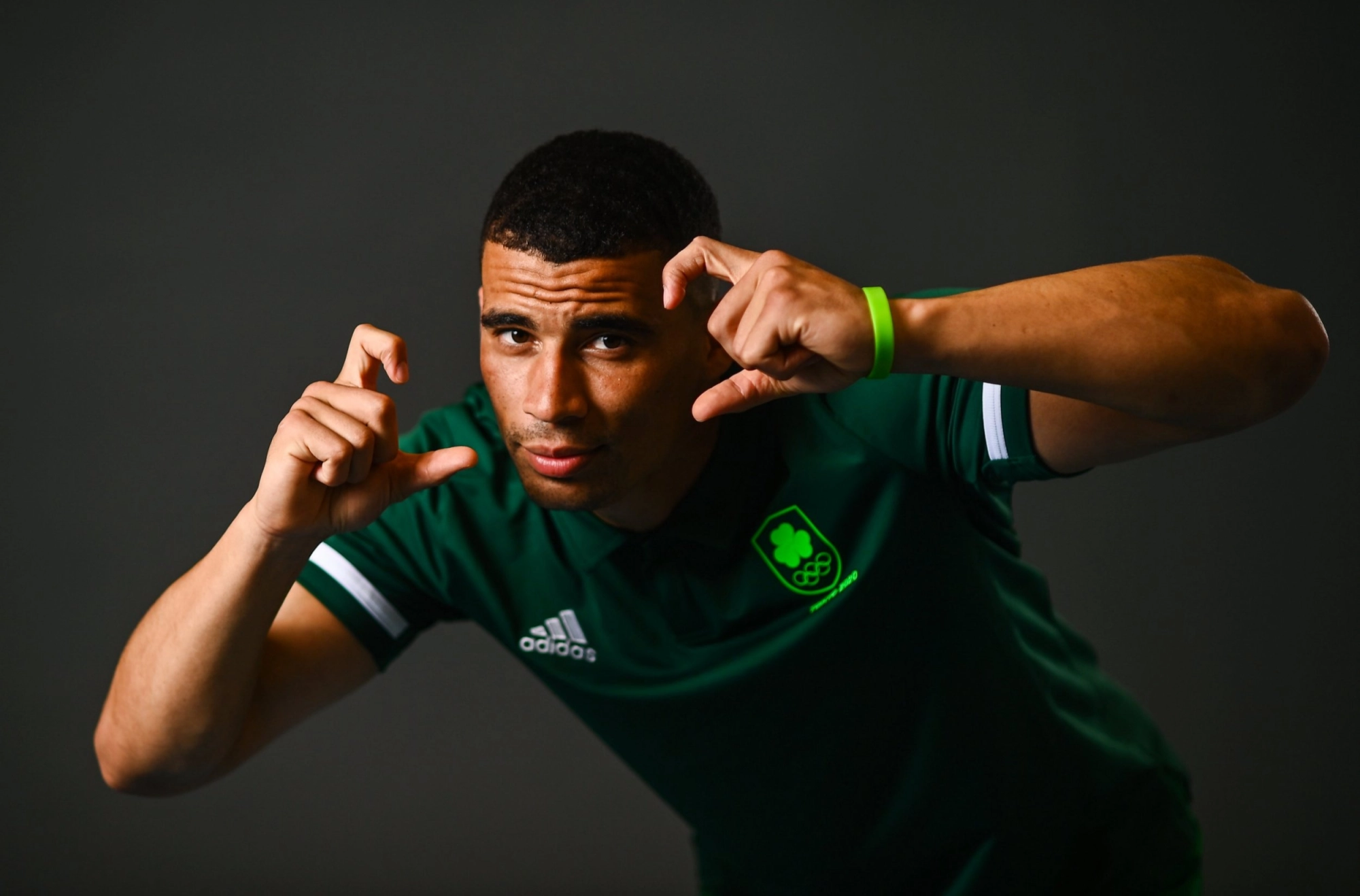 Jordan Conroy, Irish rugby sevens player, in team uniform.