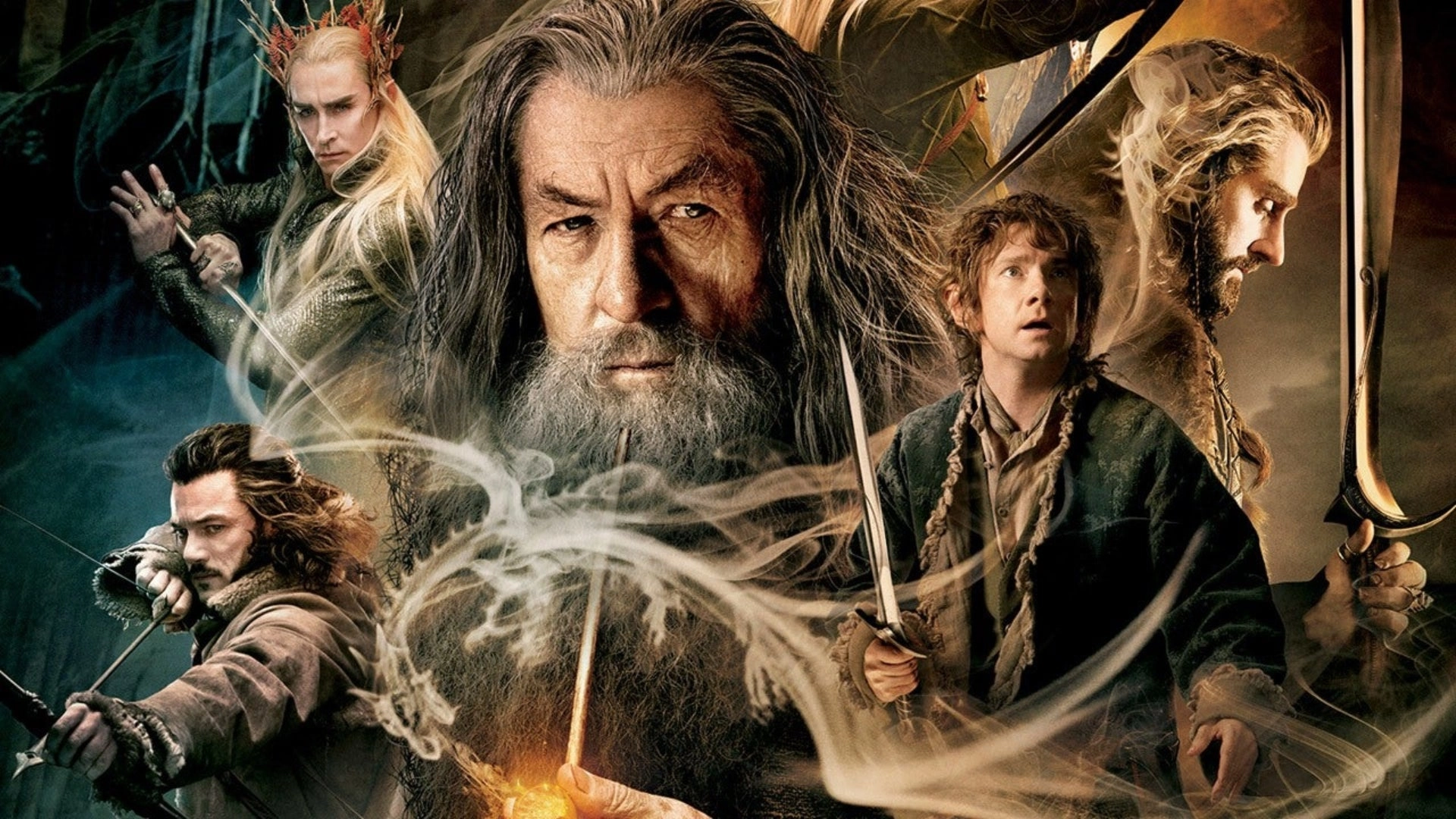 h32. The Hobbit: The Desolation of Smaug (2013)/h3
Thorin and Company continue their journey toward The Lonely Mountain, fending off giant spiders and orcs along the way. Orlando Blooms Legolas (another LotR staple) joins the fray alongside newcomer Tauriel (played by Ant-Mans Evangeline Lilly). While the company reaches Esgaroth, a lake-town south of Erebor, Bilbo descends into the mountain, where he encounters Smaug (voiced by Benedict Cumberbatch). Smaug ultimately leaves his lair and departs for Esgaroth, setting up the conclusion of The Hobbit trilogy.