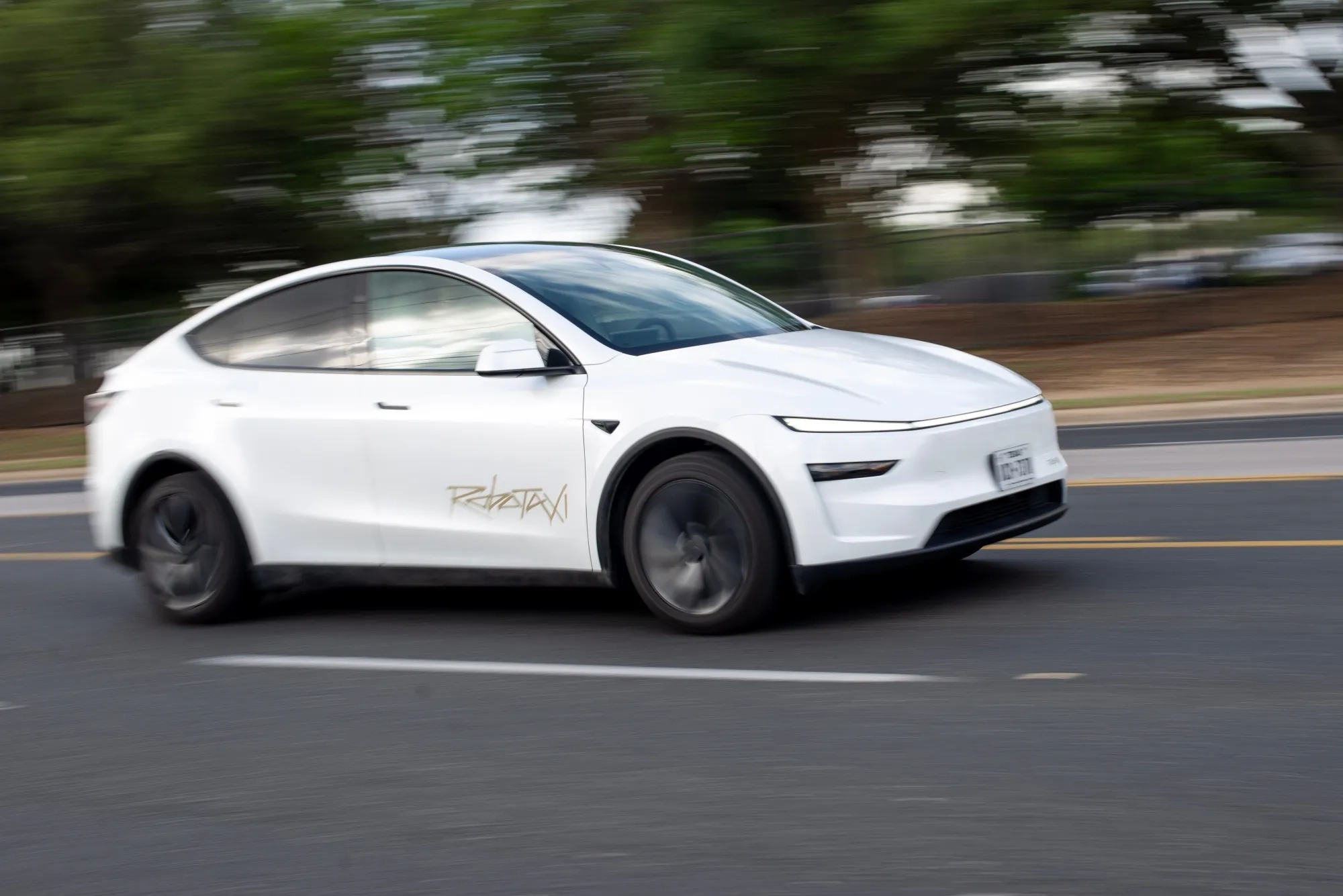 Tesla robotaxi testing in Austin, Texas, in June.