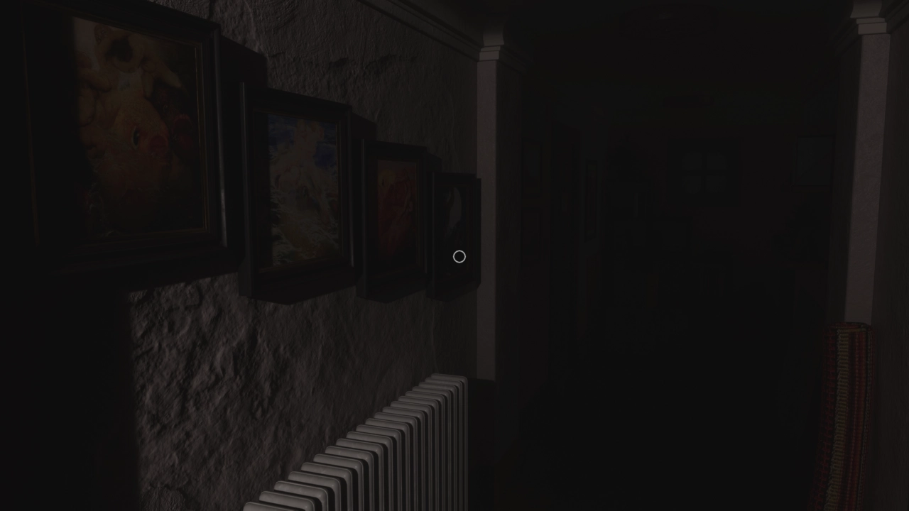 Interact with the fourth (lowest) photo to get a key.