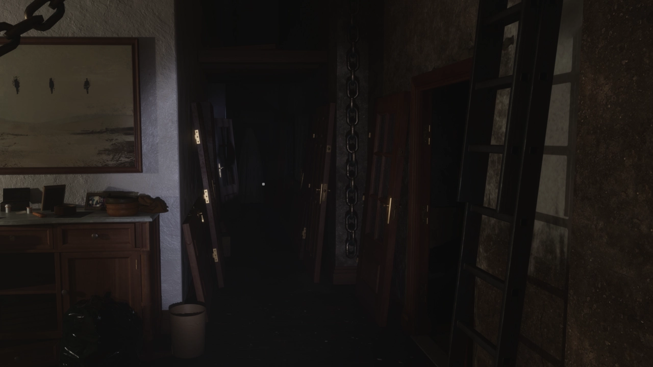 At the end of this corridor of doors is a gate that can be opened with the Golden Piece.