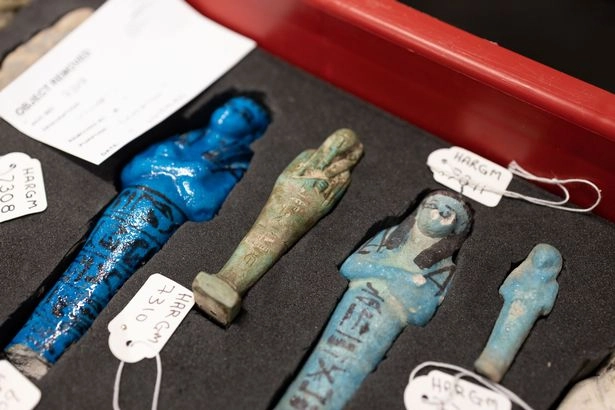 Ancient Egyptian figurines at Swansea University Egypt Centre