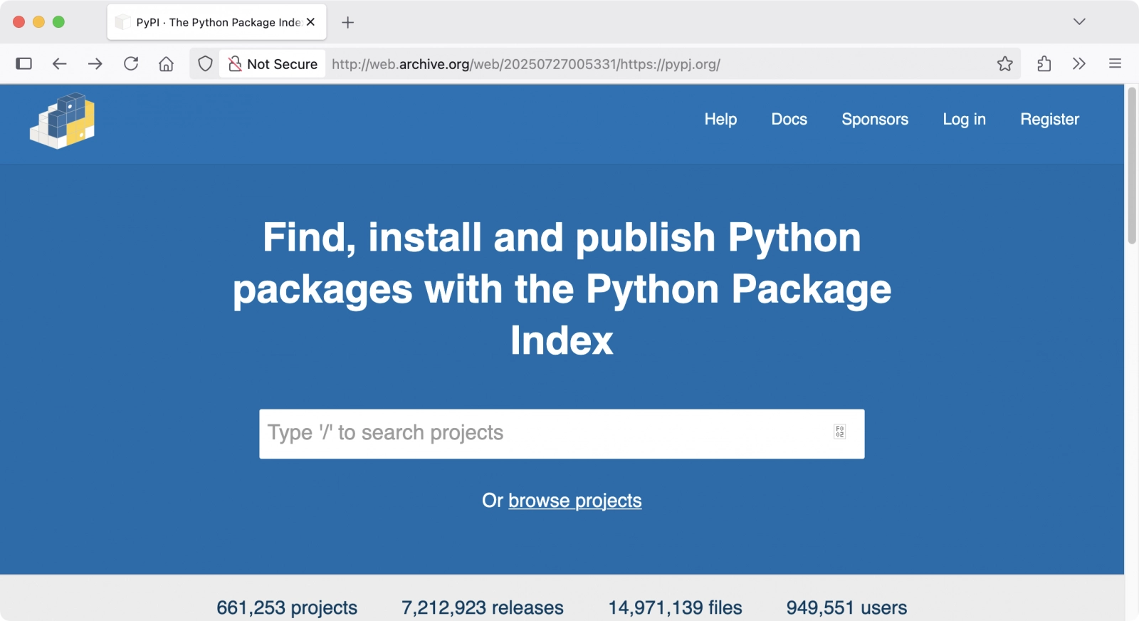 Fake pypj.org site