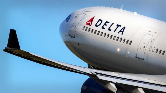 A Delta Air Lines aircraft is seen in flight. lead.