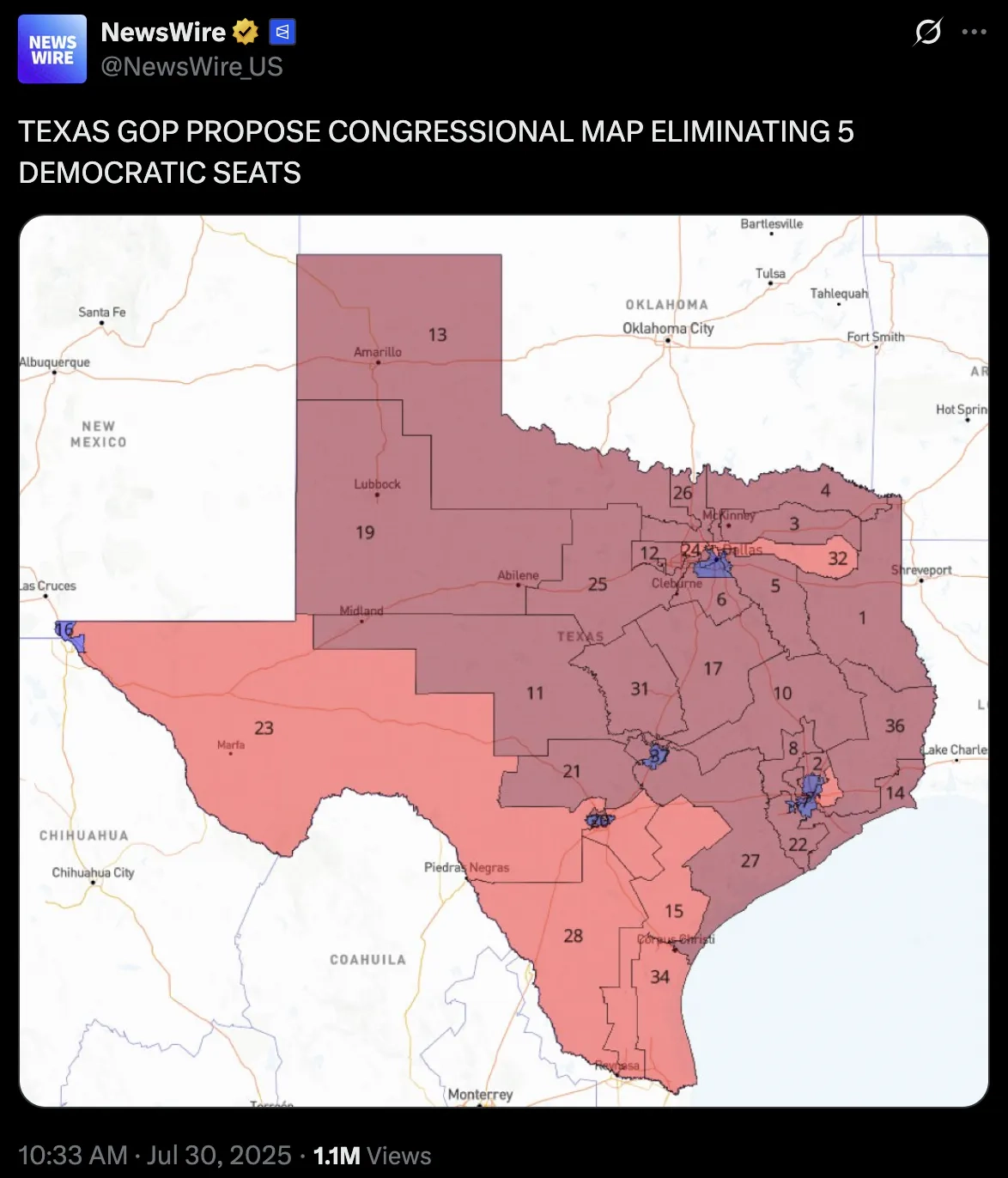 Texas's new congressional map