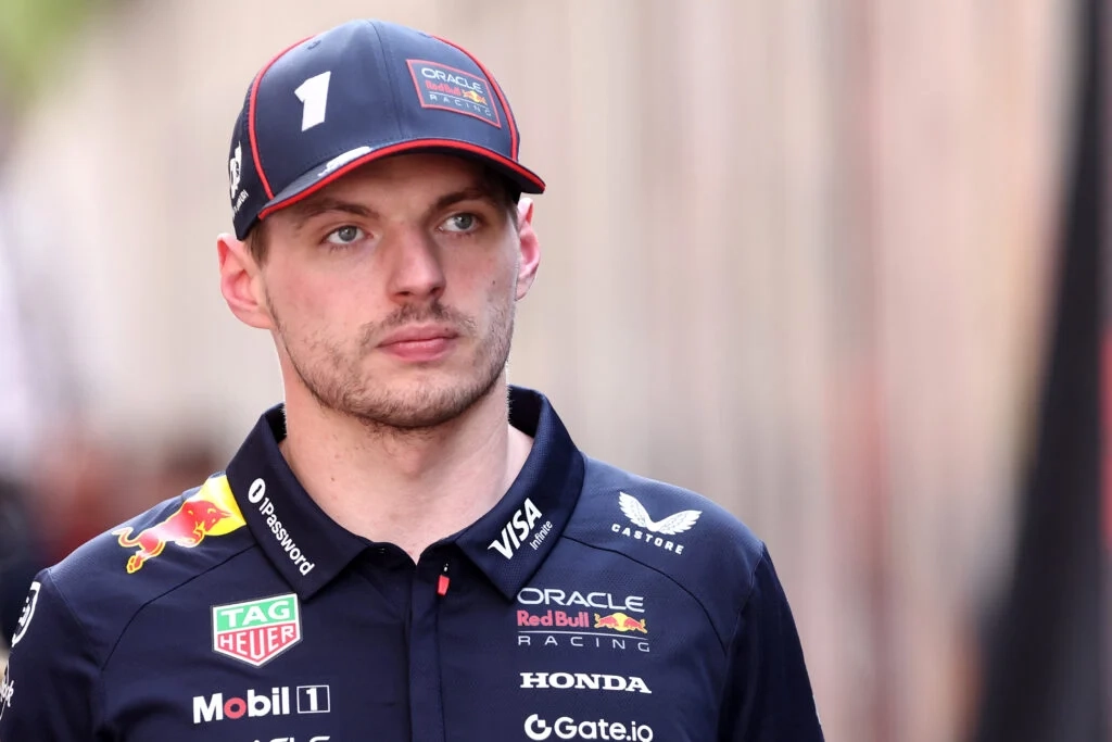 Max Verstappen of Red Bull Racing looks on in the Paddock at the F1 Monaco Grand Prix