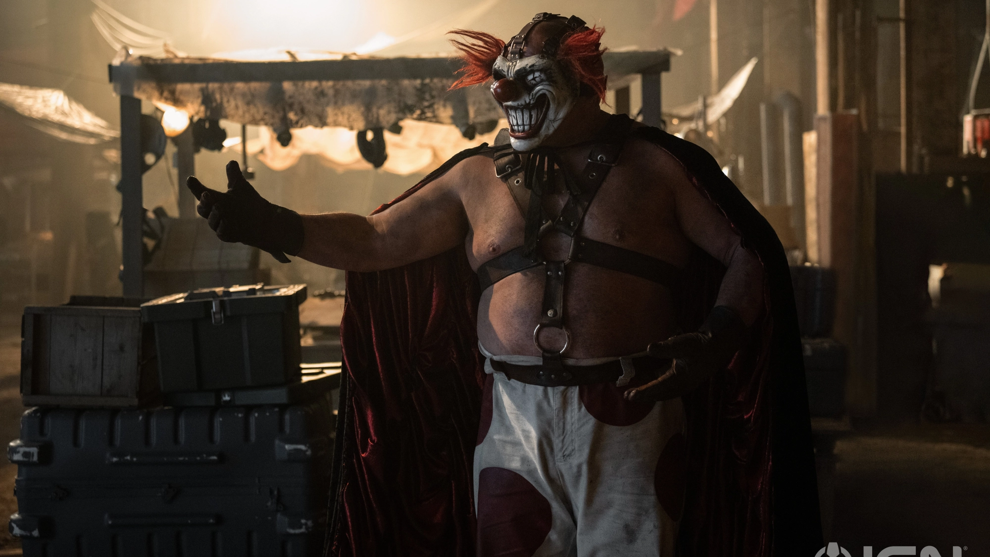 Samoa Joe as Sweet Tooth. (Photo by: Pief Weyman/PEACOCK)