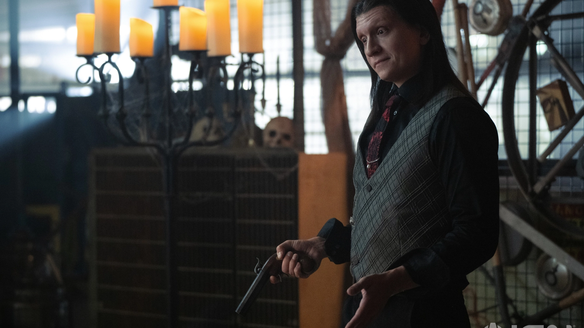 Anthony Carrigan as Calypso. (Photo by: Pief Weyman/PEACOCK)