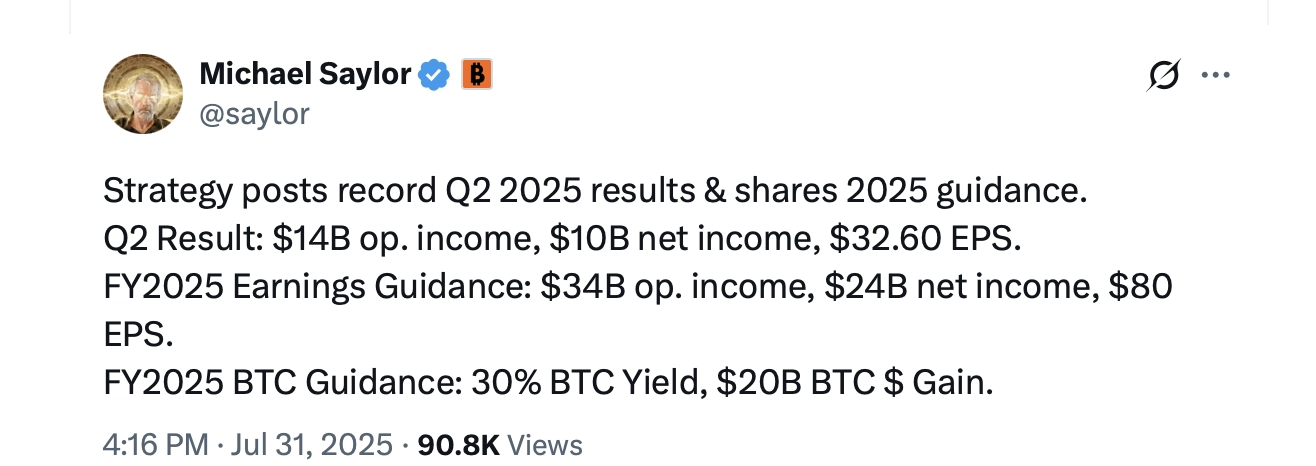 Record Quarter: Strategy Earns $10B, Files $4.2B Offering to Buy More Bitcoin