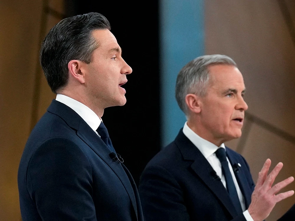 Pierre Poilievre and Mark Carney.